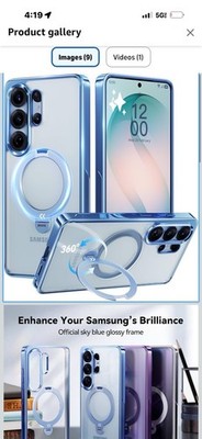 CASEKOO Sky Blue Clear Glossy Kickstand Plastic Fitted Case for Samsung