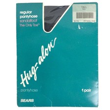 Sears Hug Alon Pantyhose Tall Navy Blue Sandalfoot USA
