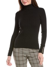 Elie Tahari Turtleneck Rib Sweater Women's