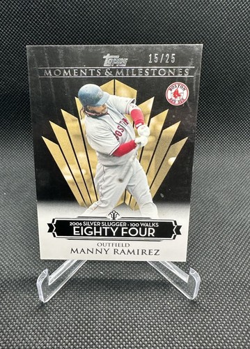 2008 Topps Moments & Milestones Manny Ramirez #119 Black 2006 Silver Slugger /25