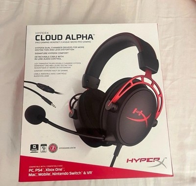 HyperX Cloud Alpha Wired Gaming Headset Compatible with PC Xbox PlayStation Etc