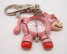 OSIROCK POCKET PURSE HANGING QUARTZ WATCH PINK COW WORKING