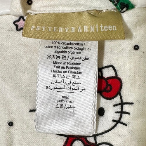 Pottery Barn Teens Hello Kitty Christmas Flannel Loose Fit Pajama Set Small - Picture 4 of 11