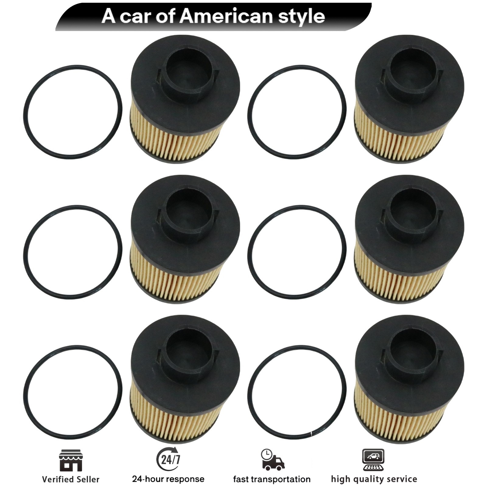6Pcs For 2004-2008 Lamborghini Gallardo New Oil Filter 07L115561C