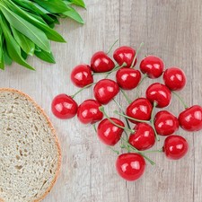50-Pack 2.5cm Red Black Artificial Cherries