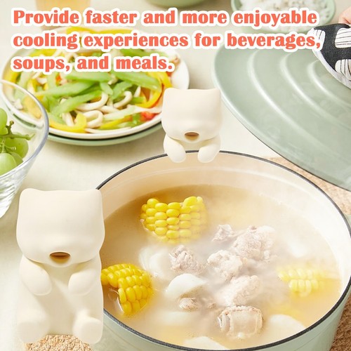 Portable Mini Cartoon Cat Shaped Food Cooling Fan Hot Water Tea Food  Cooler Fan - Picture 7 of 19