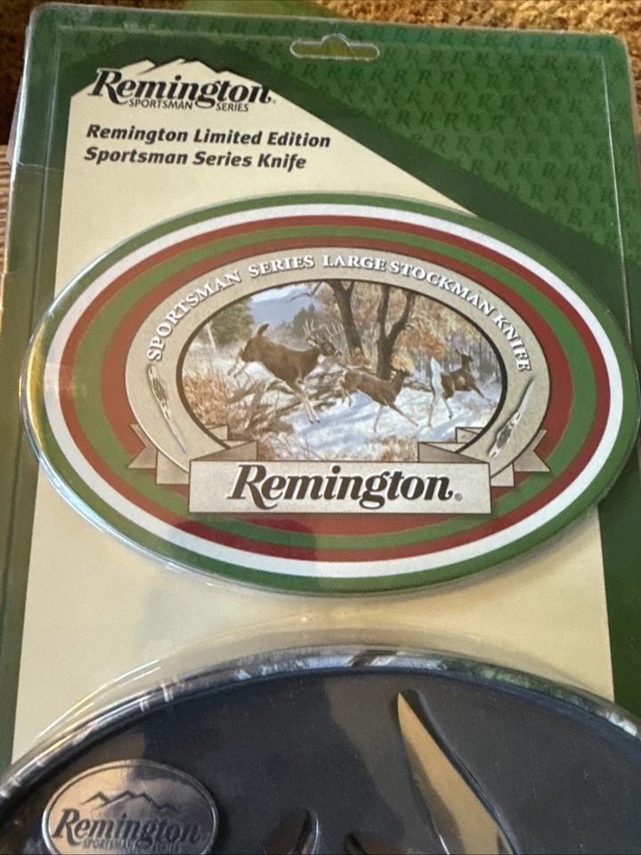 Juego de cuchillos de colección Remington edición limitada serie Sportsman Stockman Ciervo Nuevo de Lote Antiguo Foto 3 de 4