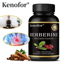 Berberine HCL 900mg + Ceylon Cinnamon Capsules - Natural Wellness Support