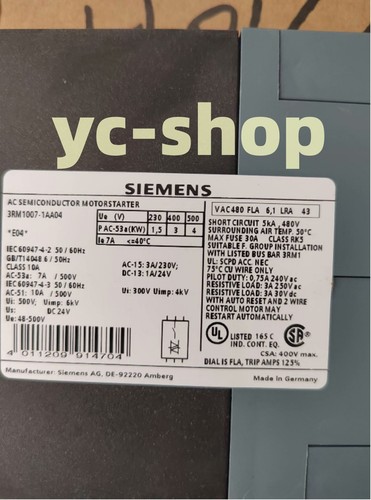 NEW Siemens 3RM1007-1AA04 Motor starter Fast shipping via FedEx or DHL or UPS - Picture 2 of 4