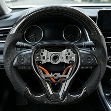 Black True Carbon Fiber For Toyota Corolla Rav4 Steering Wheel 20202024 Wtrim