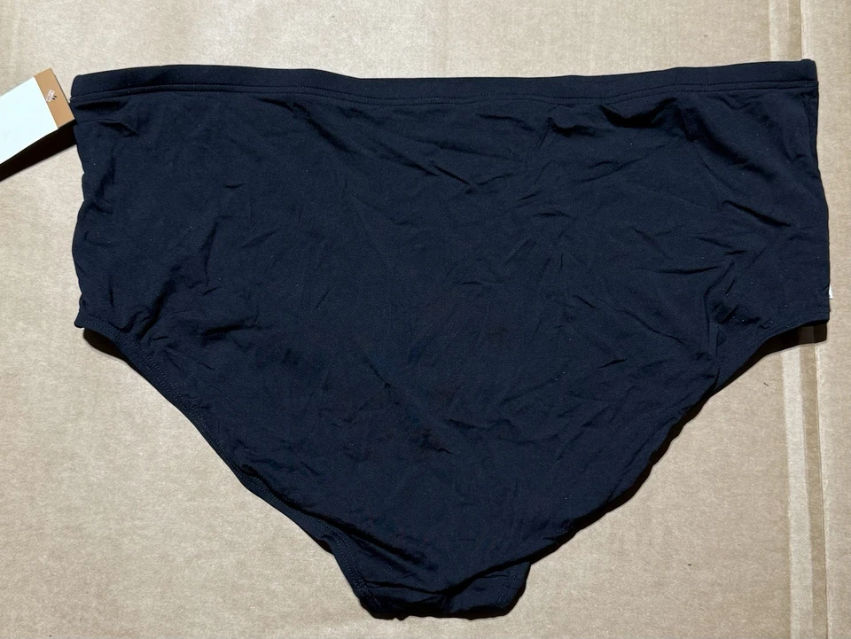 Nuevo con etiquetas Traje de baño liso Captiva talla grande para mujer parte inferior 3X negro Foto 2 de 2