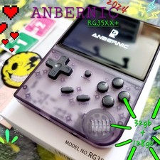 ANBERNIC 2024 RG35XX Retro Game Console  UPGRADED ROCKNIX OS 32GB 128G CUSTOM