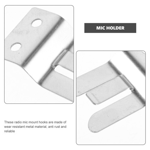 4 Pcs Microphone Hook Accessories Hanging Clip Holders Adjustable - Picture 4 of 12
