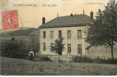 SAONE ET LOIRE  SAINT IGNY DE ROCHE  école de filles