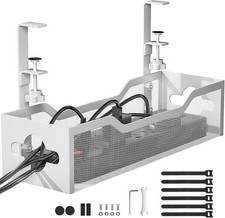 Under Desk Cable Management Tray Clamp On Cord Organizer