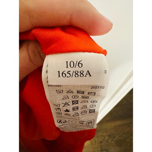 ALLSAINTS Alexia Marinana Kleid orange Satin Seide Mischung U-Ausschnitt Größe 10 - Bild 13 von 15