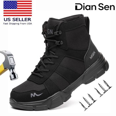 Mens Safety Boots Steel Toe Work Boot Wear-resisting Anti-smash Industrial Boots