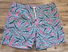 Member's Mark Men's Resort Swim Trunks Blue Tropical Pattern Size Xl Nwt