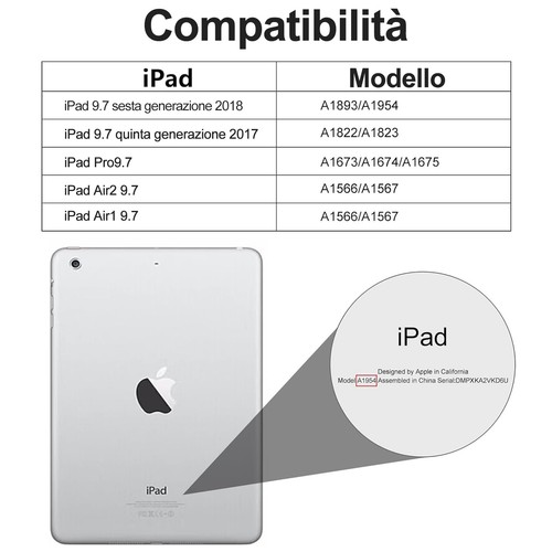 WINCHKING Clavier iPad 6 Génération étui avec clavier pour iPad 9.7 coque - Foto 2 di 24