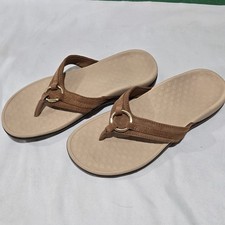 Vionic Tide Aloe Size 7 BrownSandal Women s Orthotic Slide Flip Flop