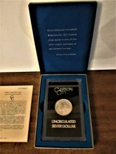 1881 CC silver dollar in GSA Holder with pristine box and COA