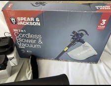 Spear & Jackson 36V Cordless 3-in-1 Leaf Blower Vacuum Mulcher SCBV36 Batteries