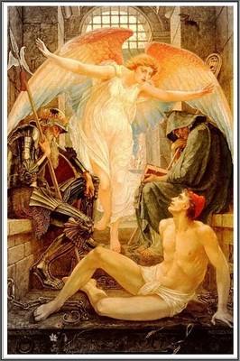   Angelic Art Print by Walter Crane - 24x36  Premium Matte 200gsm Paper  