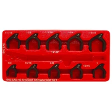 Milton Industries LTI Tool By MIlton 10 Piece SAE SHOCKIT Crows Foot Set - Heavy