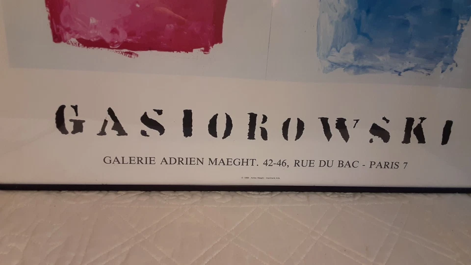 Impresión de póster enmarcado GERALD GASIOROWSKI Pots De Fleurs 21"x29" 1988 contemporáneo Foto 4 de 4