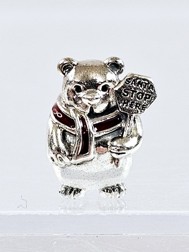 Pandora Weihnachten Eisbär Santa Stops Here Silber Charm 796466EN39 Original  - Bild 1 von 11
