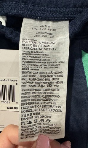 Nike Joggers Boys Size 6 Midnight Navy And Green Fleece Lined NWT - Picture 7 of 9