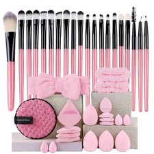 Makeup Brush Set Premium Synthetic Kabuki Foundation Blush Blending Eye US