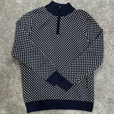 Long Wharf Men’s Sweater 1/4 Zip Large Birdseye Old Money Luxury Preppy 