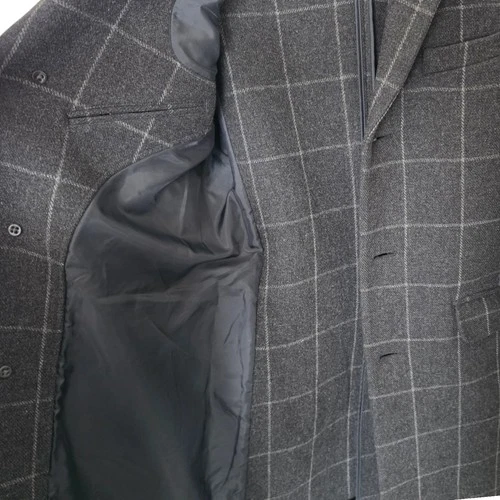 Bonobos Wool Overcoat 38r Slim Fit Half Belted Windowpane image 9