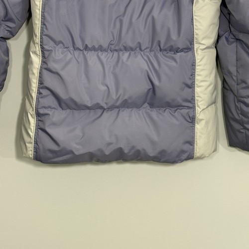 L.E.I. Womens Jacket M Purple Puffer Coat Hooded Down Waterfowl Feather Quilted - Picture 9 of 16