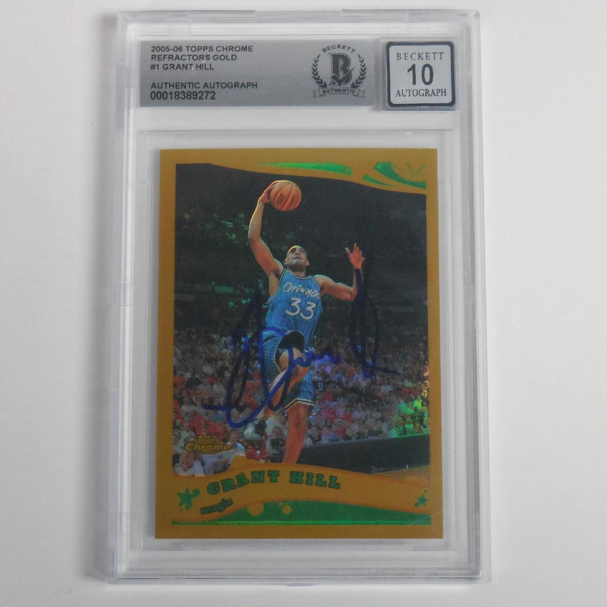 Topps Grant Hill Basketball Autographed Sports Trading Cards