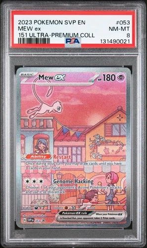 2023 POKEMON SVP EN-SV BLACK STAR PROMO 151 ULTRA-PREM COLL #053 MEW EX PSA 8