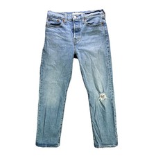 Levi  s Premium Wedgie Jeans Pants Womens 25 Blue Straight High Rise Button Fly