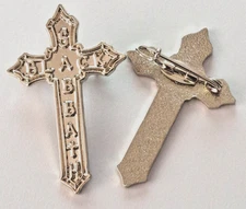 Black Sabbath Silver Cross Rock metal Collectors Hard Enamel Pin Badge 3 x 4cm