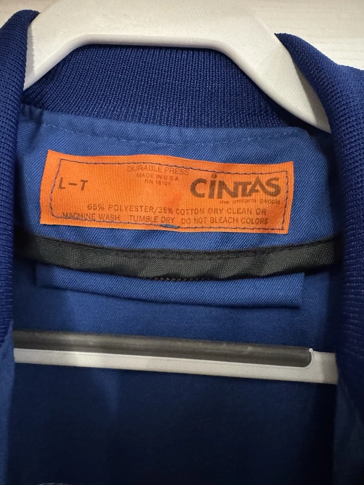 Chaqueta de bombardero grande azul y blanca Cintas Southwest Airlines 1980 vintage para hombre Foto 4 de 4