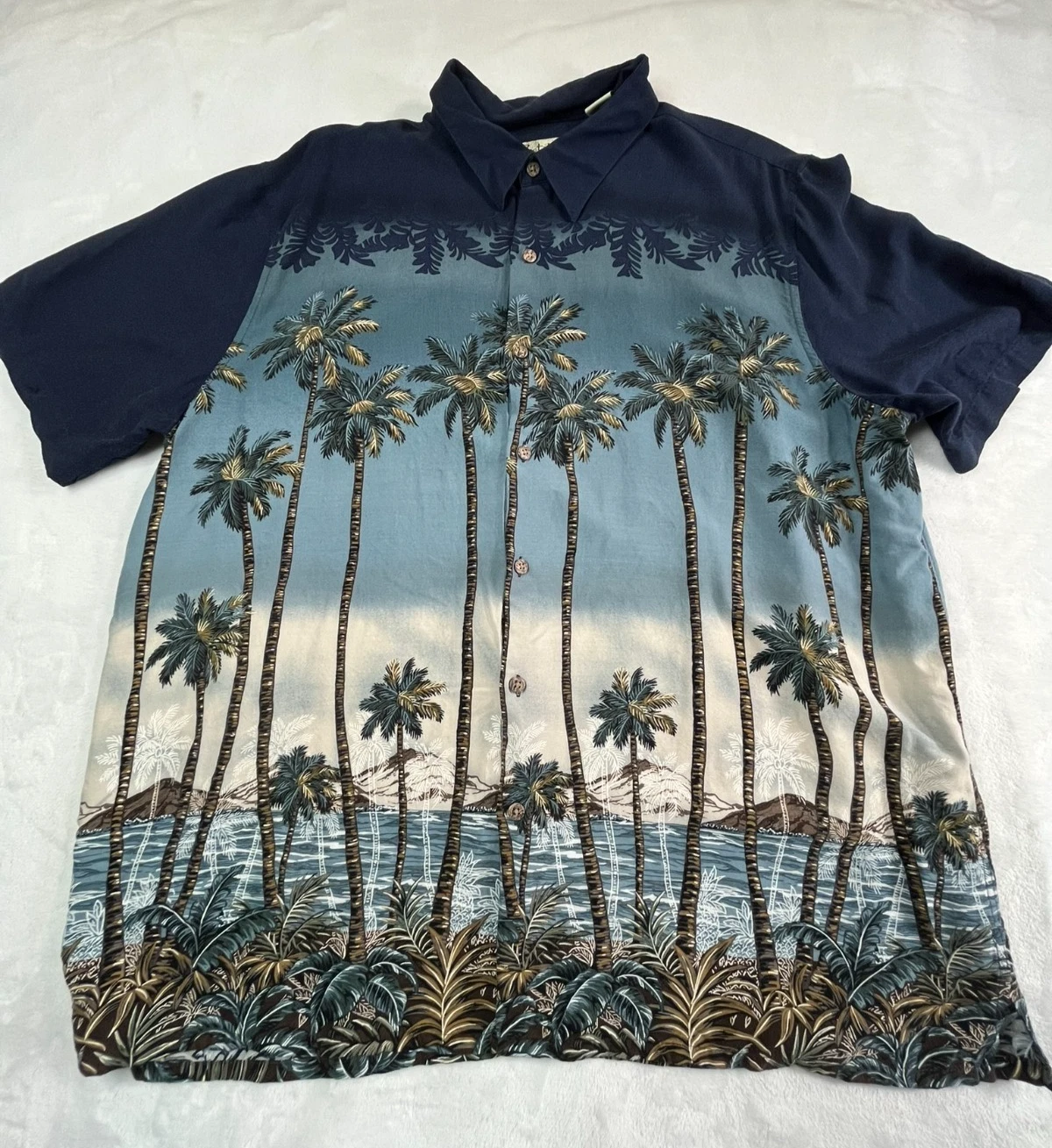 BATIK BAY Mens XL Shirt Rayon Hawaiian Tropical Resort Short Sleeve