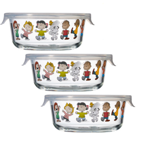Pyrex x Peanuts Snoopy Glass Storage Heat Resistant Containers