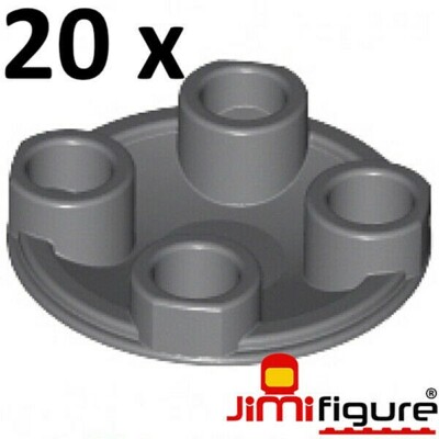 NEW 20 x LEGO 2x2 Round Plate with Rounded Bottom Boat Dark