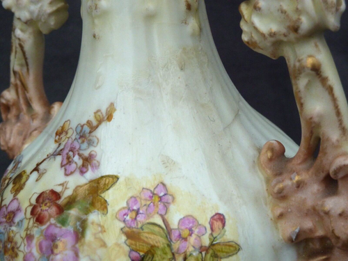 LOVELY ANTIQUE VICTORIAN BLUSH VASE 1890S PORCELAIN CONTINENTAL /WORCESTER STYLE - Picture 15 of 15