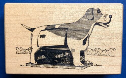 RARE! DOG DINER CAFE Stampa Barbara building route 66 restaurant puppy fur baby