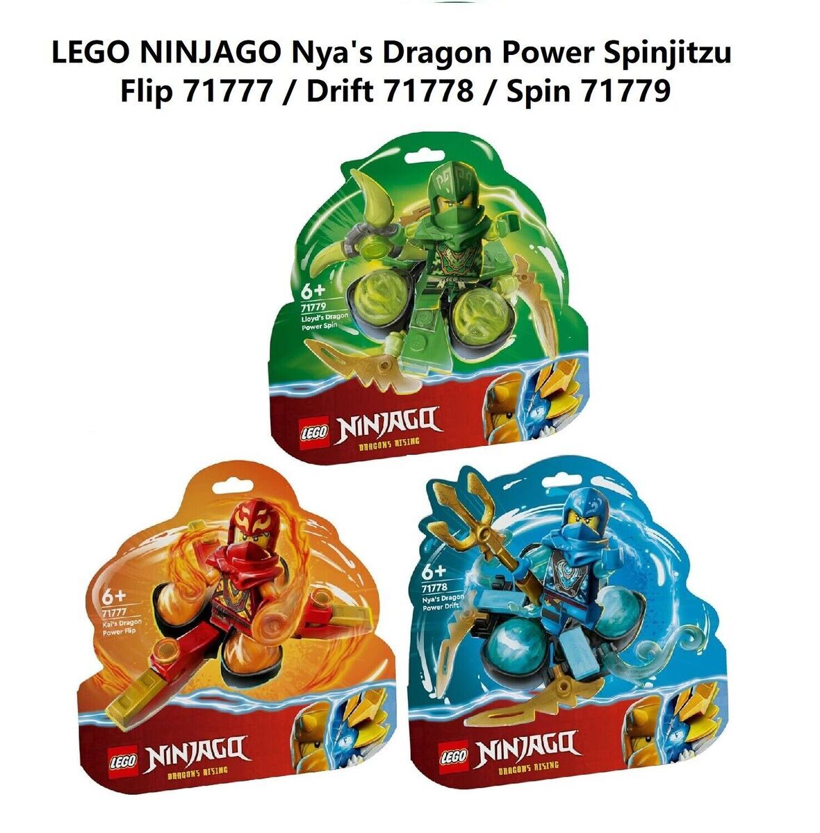 LEGO NINJAGO Nya's Dragon Power Spinjitzu Flip 71777 / Drift 71778