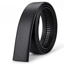 Men Real Leather Ratchet Automatic Belt Strap 35mm Replacement Belt No Buckle