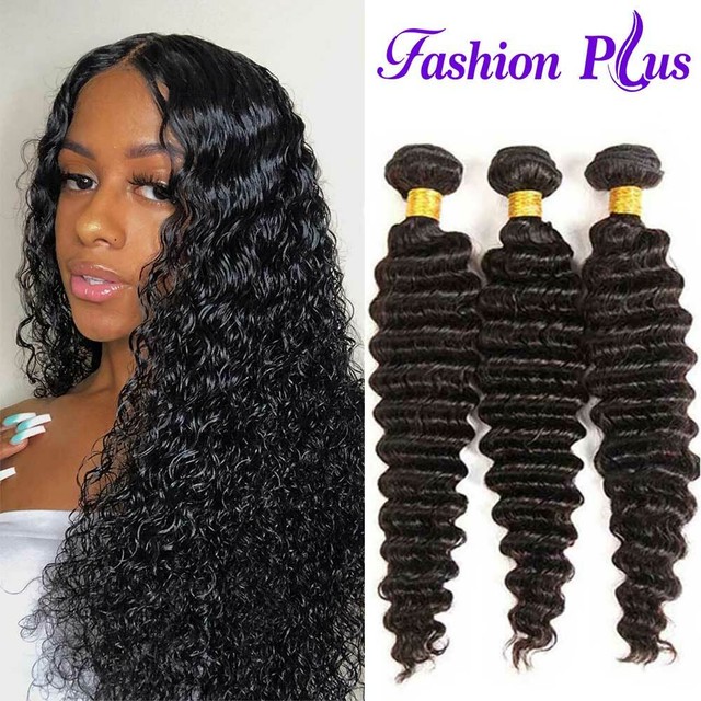 9a Brazilian Virgin Curly Wave Human Hair 3 Bundles With Lace