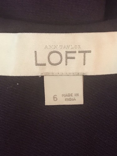 Ann Taylor LOFT Sz 6 Purple Sleeveless Eyelet Lace Stretchy Soft A-Line Dress - 第 7/9 張圖片