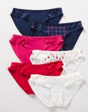 Soma Embraceable Signature Lace Bikini M Lot of 6 Holiday  Valentine Variety Red